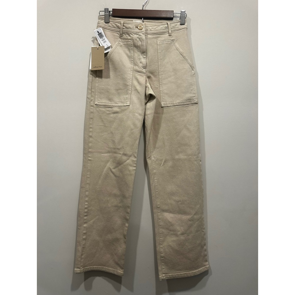Wilfred Free Modern Utility Pants GD Birch Beige Straight Leg Carpenter 00 NEW